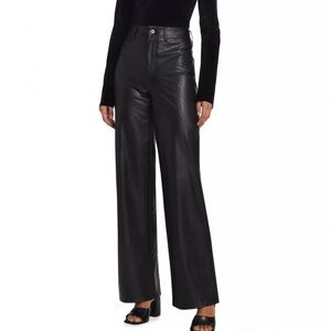 Paige - Sasha Faux Leather Wide Leg Pant